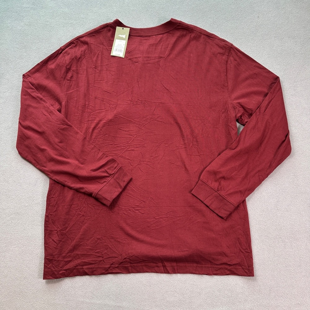 Goodfellow & Co Mens XXL Burgundy Long Sleeve Henley Shirt Cotton Casual Top NWT - Picture 2 of 6